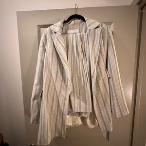 Ganni Striped Light Blue Suit (Women)